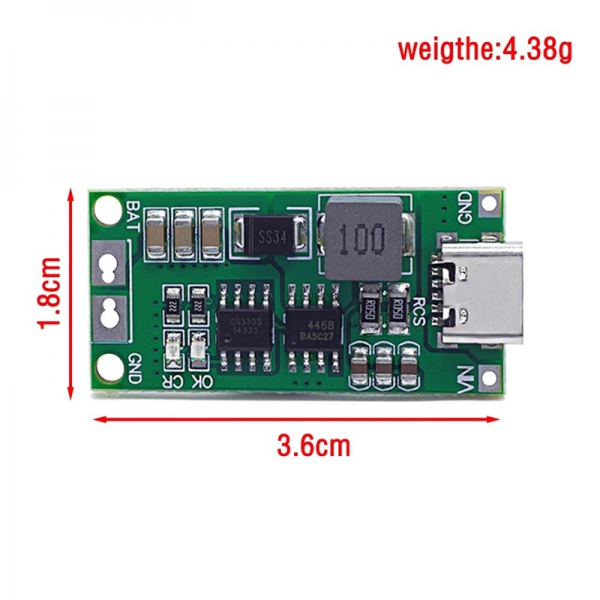 2 strings/3 strings/4 strings 1A/2A/4A Type-C to 8.4V 12.6V 16.8V boost lithium battery charging