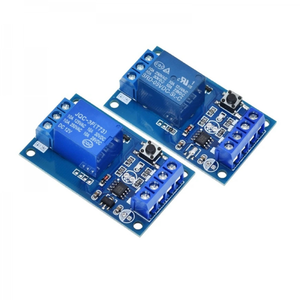 Single key bistable relay module 5V1V24V car modification switch one key start stop self-locking external button