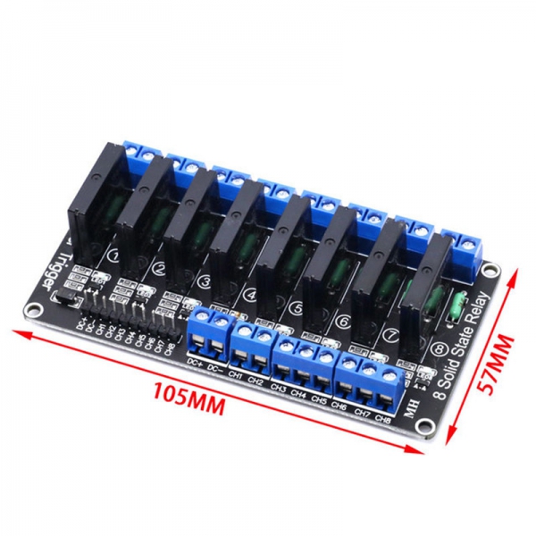 1/2/4/8 5V Low level Solid State Relay Module with Fused Solid State Relay 250V2A