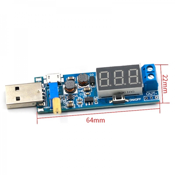 DC-DC USB boost power regulator module 5V to 3.3V 9V 12V 24V desktop power module