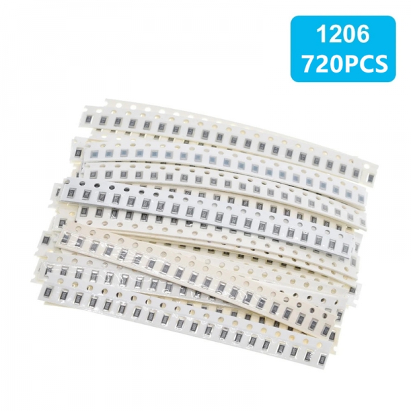 Sample electronic component package 0603 SMD capacitor package 1PF-10UF 36 types, 20 pieces each, for a total of 720 pieces