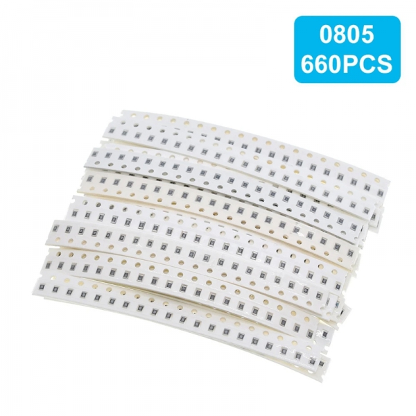 Resistance component package, sample package 0805, chip resistor package, a total of 33 types, 20 pieces each, a total of 660 pieces, with an error of 1%