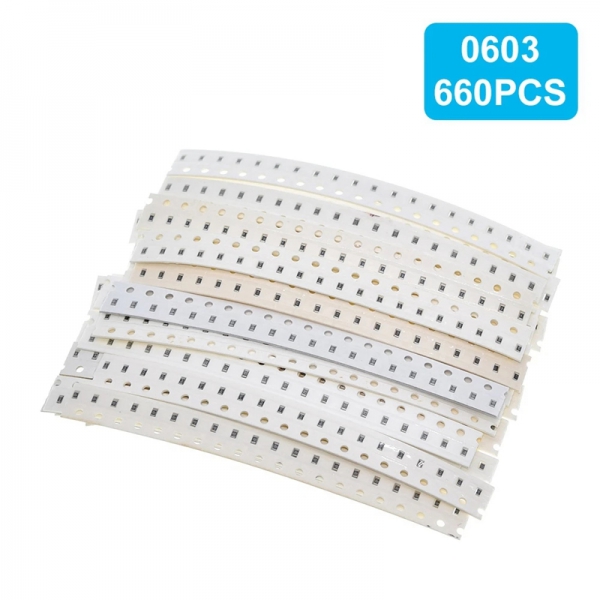 Resistance component package, sample package 0805, chip resistor package, a total of 33 types, 20 pieces each, a total of 660 pieces, with an error of 1%