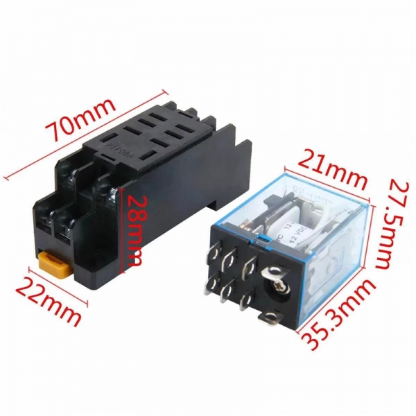 LY2NJ JQX-13F small intermediate relay AC220V DC24V with base LY2N-J8 pin 10A