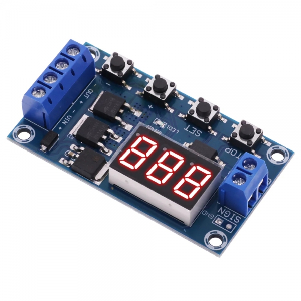 Trigger cycle timing delay switch circuit with dual MOSFET control board replacing relay module 12 24V