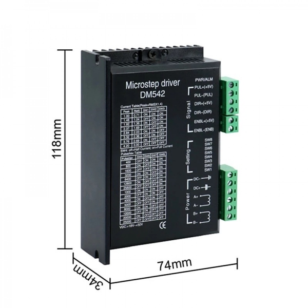 DM542 DSP digital 57/60/86 stepper motor driver replaces Rexay DM542/DM556