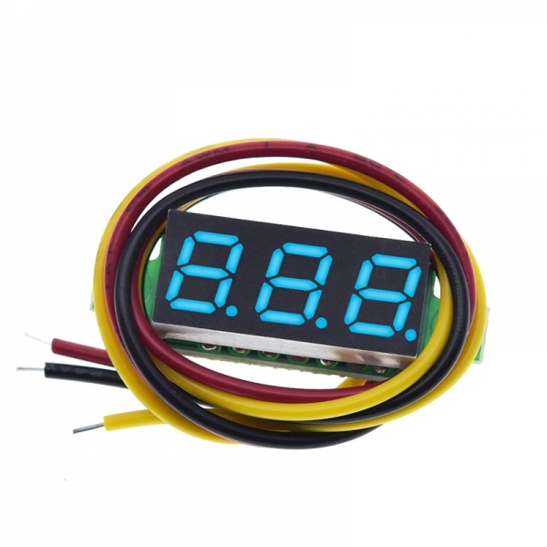 0.28-inch ultra small digital DC voltage meter with adjustable digital display, three wire DC0-100V battery voltage meter