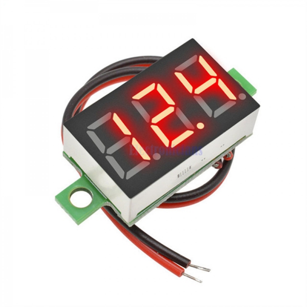 Digital display two-wire voltmeter 0.36 inch DC4.5V-30V DC voltmeter motorcycle voltmeter