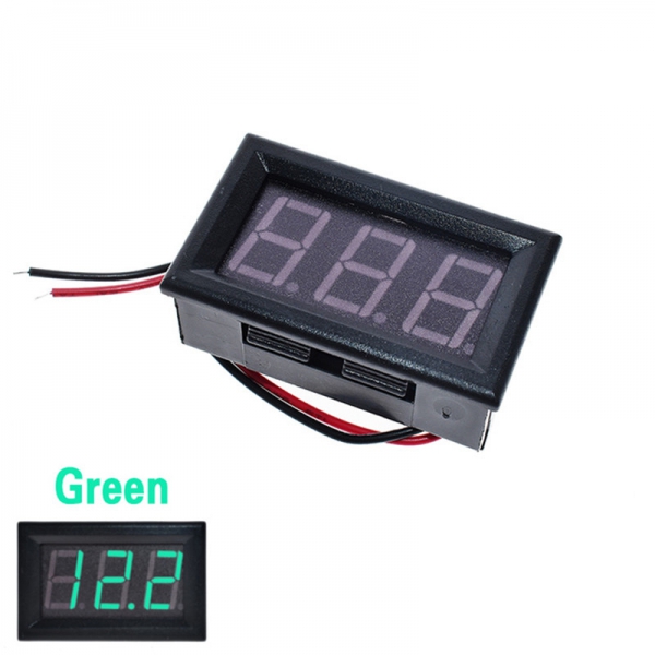 Two-wire DC5V-120V DC digital display voltmeter digital voltmeter electric vehicle meter anti-reverse connection 0.56