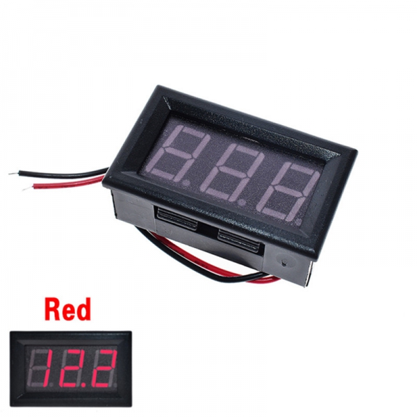 Two-wire DC5V-120V DC digital display voltmeter digital voltmeter electric vehicle meter anti-reverse connection 0.56