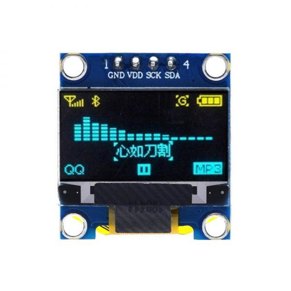 4-pin 0.96-inch OLED display screen blue and white 128X64 1306 driver IIC communication 51