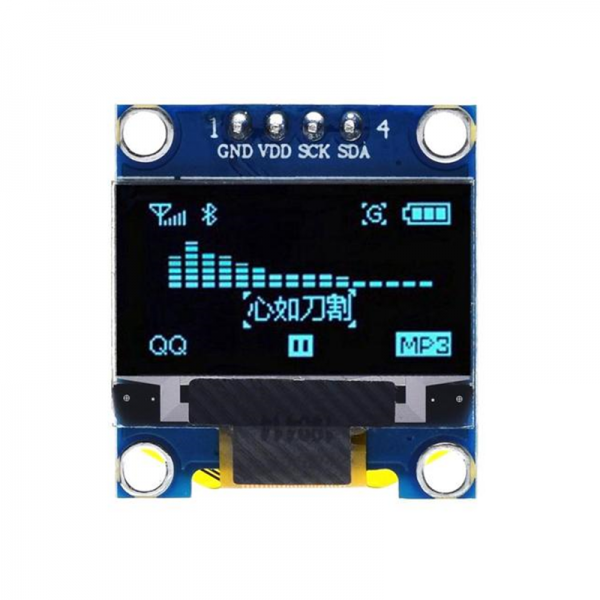 4-pin 0.96-inch OLED display screen blue and white 128X64 1306 driver IIC communication 51