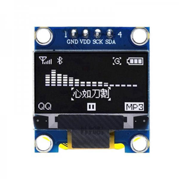 4-pin 0.96-inch OLED display screen blue and white 128X64 1306 driver IIC communication 51