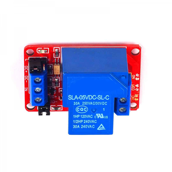 1 relay module 5V1V24V with optocoupler isolation supports 30A250V high and low level triggering of high current