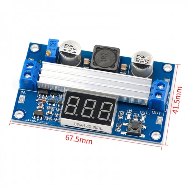 DC-DC boost power module with high power output of 100W and adjustable output of 3.5~35V digital display