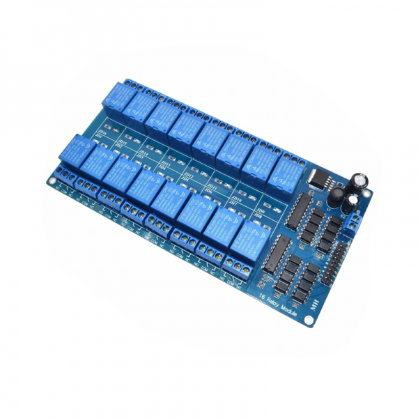 16 way relay 5V1V24V optocoupler isolation high and low level triggering PLC control board multi-channel relay module