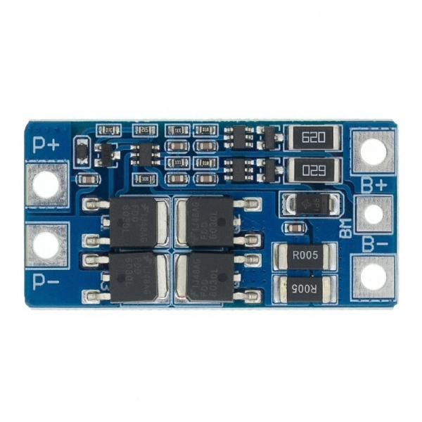 2-string 7.4V lithium battery protection board with 8.4V balancing function, overcharge and over discharge protection, 10A working current