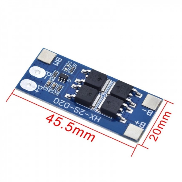 2-string 7.4V18650 lithium battery protection board 8.4V lithium battery protection board 13A working current 20A current limit