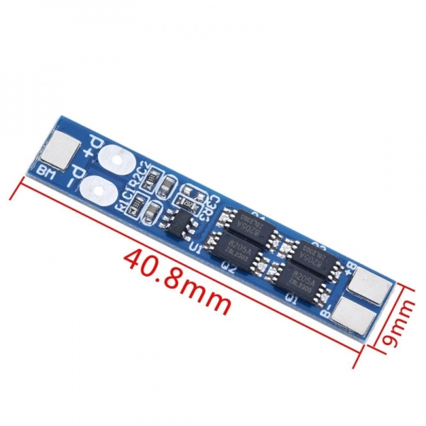 2-string 7.4V18650 lithium battery 8.4V polymer lithium battery 8A working current 16A current limiting protection board