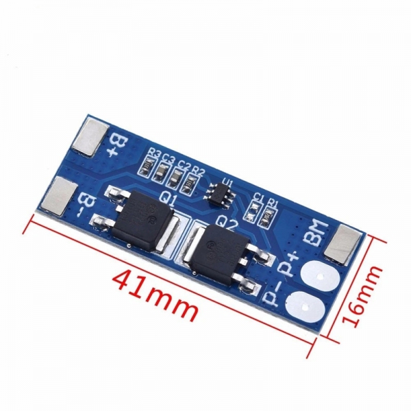 2-string 7.4V lithium battery protection board 8.4V overcharge and over discharge polymer protection board 8A current 15A current limit