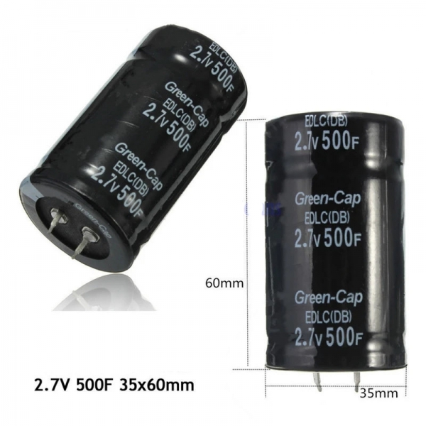 2.7V500F SAMWHA Super Farad Capacitor 2.7v500f Volume 35 * 60 Automotive rectifier accessories
