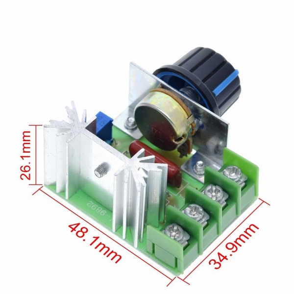 2000W thyristor high-power electronic voltage regulator, dimming, speed regulation, temperature regulation