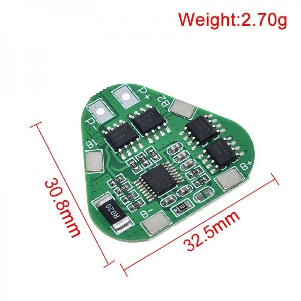 3 series 12V18650 lithium battery protection board 11.1V 12.6V anti overcharge and over discharge protection working current 8A