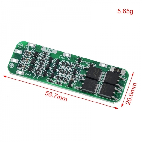 3 strings of 11.1V 12V 12.6V 18650 lithium battery protection board can start the drill with 20A current