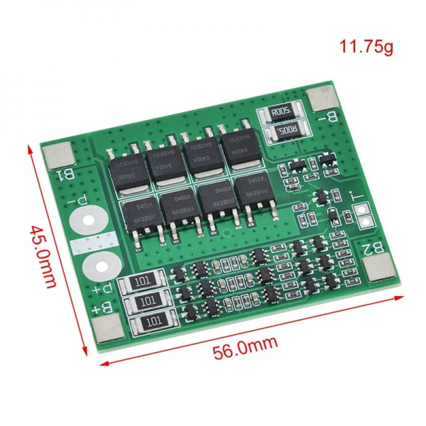 3 series 12V18650 lithium battery protection board 11.1V 12.6V with balanced 25A overcurrent, charge and discharge protection