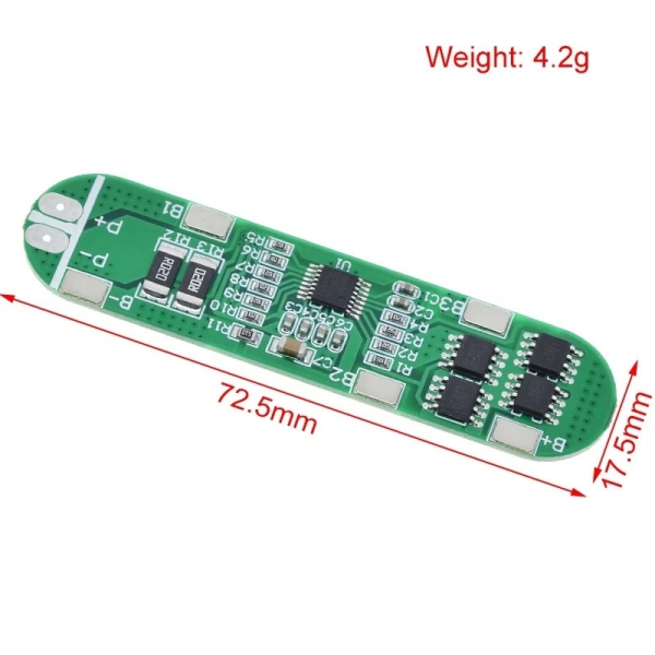 4 strings of 14.8V 18650 lithium polymer battery protection board 16.8V anti overcharge and over discharge 12A current limiting