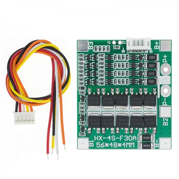 Four strings, four strings, 14.8V 16. Protection board 30A discharge with balanced 18650 battery protection board