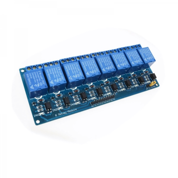 8-way electromagnetic relay module 5V1V24V optocoupler drive serial port 8-way low trigger control switch board