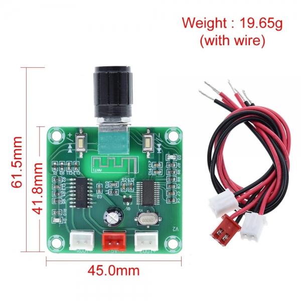 XH-A158 PAM8403 Ultra Clear Bluetooth 5.0 Amplifier Board Small Power 2 * 5W Dual Channel Wireless Speaker DC5V