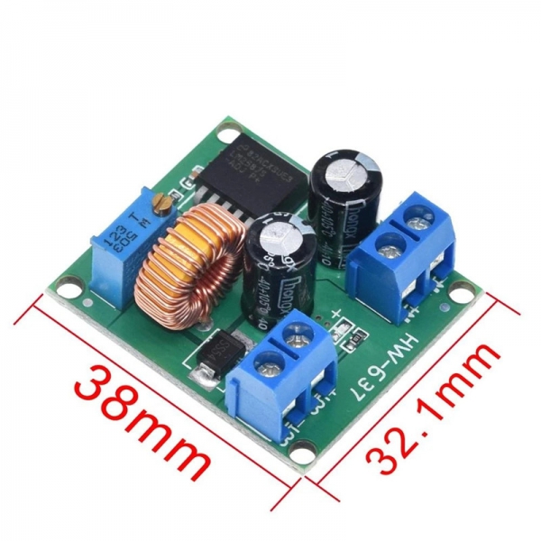 DC adjustable boost module LM2587 high-power boost and voltage regulation power board 3V5V12V to 19V24V330V36V