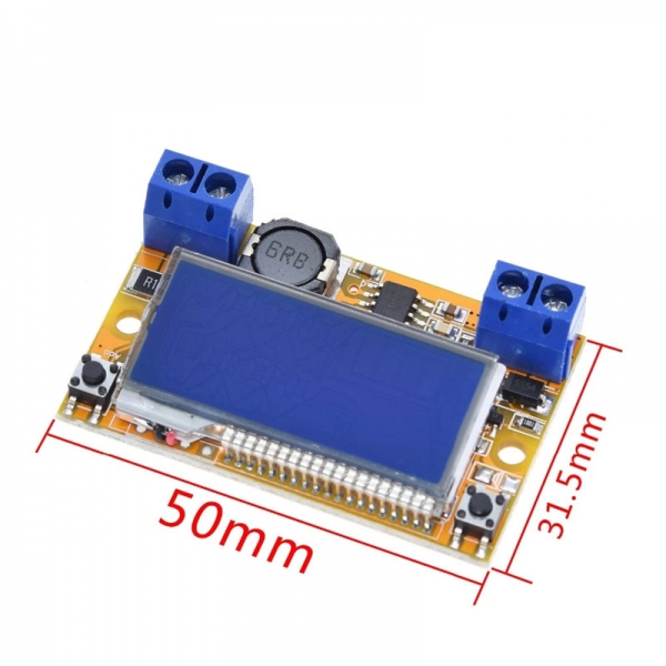 DC-DC adjustable step-down voltage stabilized power supply module with display LCD screen with voltmeter and ammeter dualdisplay