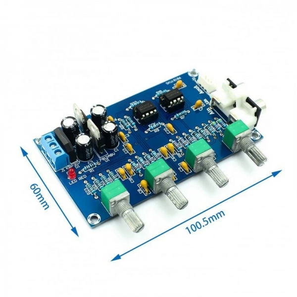  XH-M164 amplifier tuning board, front-end board, tuning board NE5532, amplification and beautification adjustment, high and low frequency adjustment board