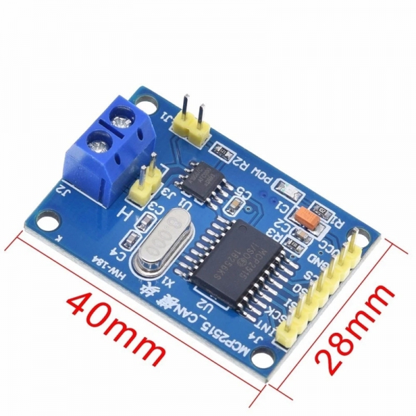 MCP2515 CAN bus module TJA1050 receiver SPI protocol 51 microcontroller program routine