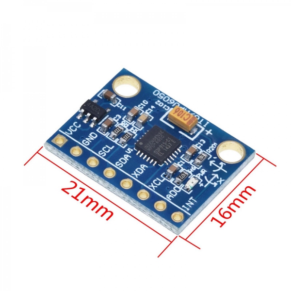 GY-521 MPU-6050 module Three axis acceleration gyroscope 6DOF module with code schematic diagram