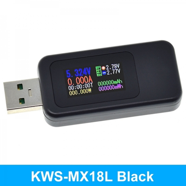 USB tester, color screen USB tester, charger tester, voltmeter, ammeter KWS-MX18L