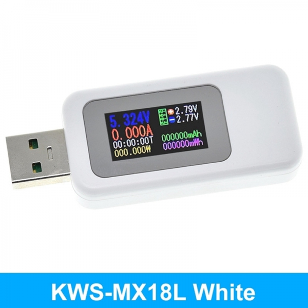 USB tester, color screen USB tester, charger tester, voltmeter, ammeter KWS-MX18L