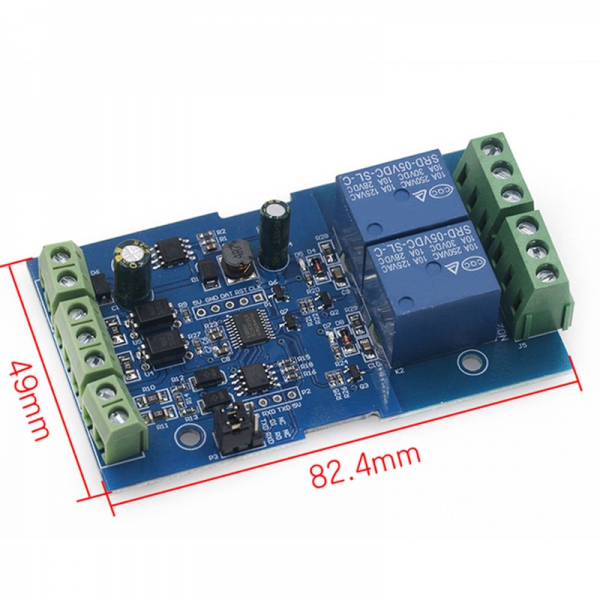 Modbus-Rtu7-24V 4-channel relay module switch input/output RS485/TTL anti reverse connection