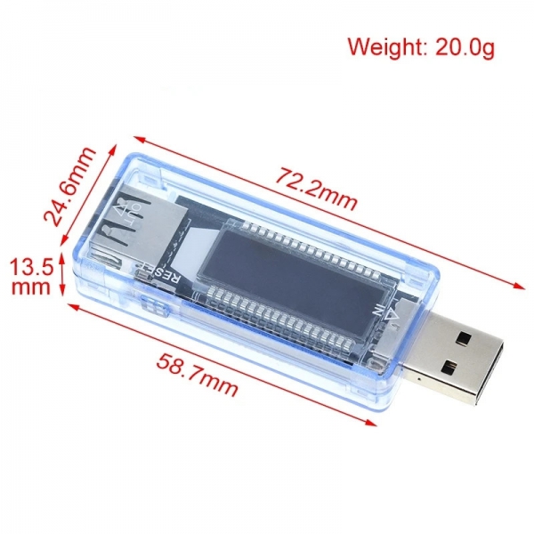 USB voltage and current meter, power capacity, portable power bank testing and detection device, V20 battery capacity tester