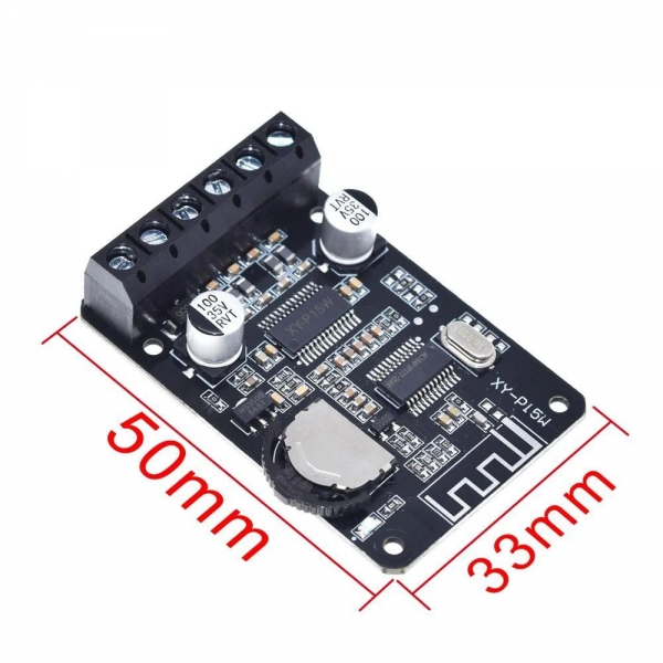 10W/15W/20W Stereo Bluetooth Amplifier Board 12V/24V High Power Digital Amplifier Module XY-P15W